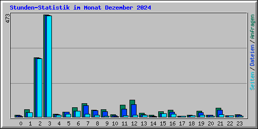 Stunden-Statistik im Monat Dezember 2024