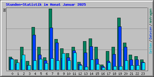 Stunden-Statistik im Monat Januar 2025